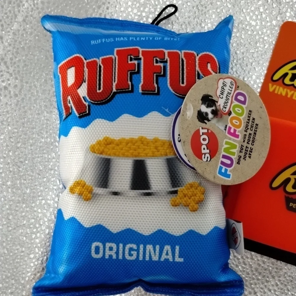 Crinkle and Squeak Dog Toys Ruffles and Reese's chips and Candy